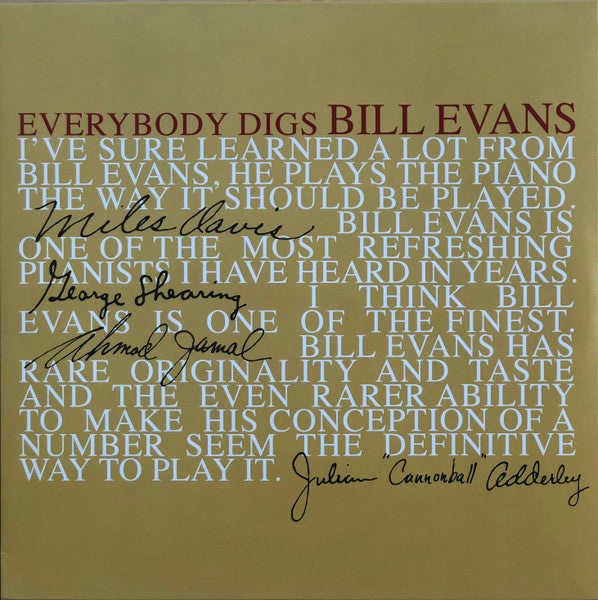 BILL EVANS TRIO / Everybody Digs Bill Evans (VNL 12225 LP) – TICRO