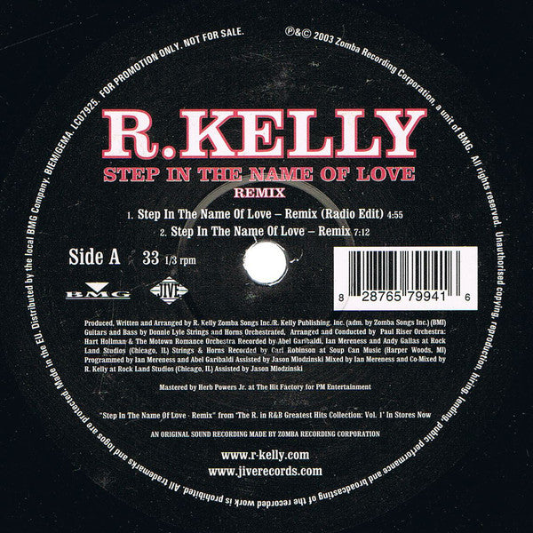 R. KELLY / Step In The Name Of Love (Remix) (Jive, EU Promo, 12inch)