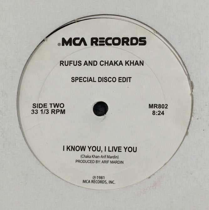RUFUS AND CHAKA KHAN / Any Love / I Know You, I Live You