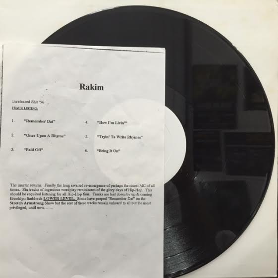 Rakim – Unreleased Shit '96 RAKIM / UNRELEASED SHIT '96 – TICRO MARKET