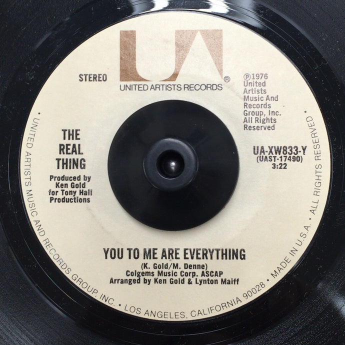 REAL THING / YOU TO ME ARE EVERYTHING