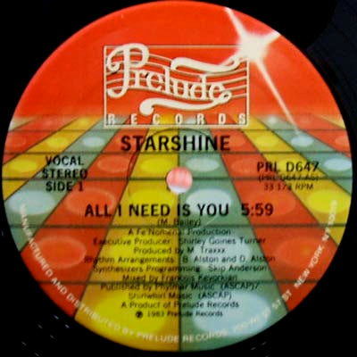 STARSHINE / ALL I NEED IS YOU