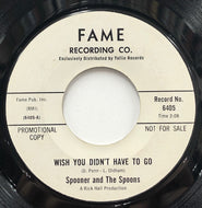 SPOONER AND THE SPOONS / Wish You Didn't Have To Go