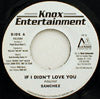 SANCHEZ / IF I DIDNT LOVE YOU