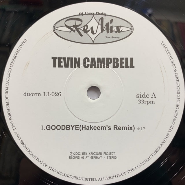 TEVIN CAMPBELL / GOODBYE (HAKEEM'S MIX) (REISSUE)