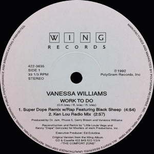 VANESSA WILLIAMS / WORK TO DO