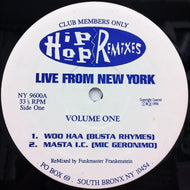 V.A. (BUSTA RHYMES, BLAZAY BLAZAY, etc...) / LIVE FROM NEW YORK VOLUME ONE