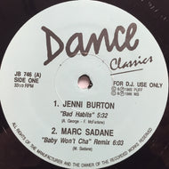 V.A. (JENNI BURTON, MARC SADANE, GLENN JONES) / BAD HABITS / BABY WON'T CHA(REMIX) / LOVE INTENSITY
