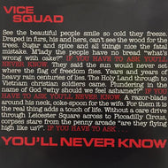 VICE SQUAD / YOU' LL NEVER KNOW