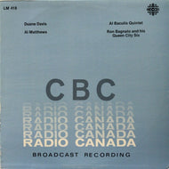 V.A. （AL BACULISQINTET, DUANE DAVIS） / CBC BROADCAST RECORDING