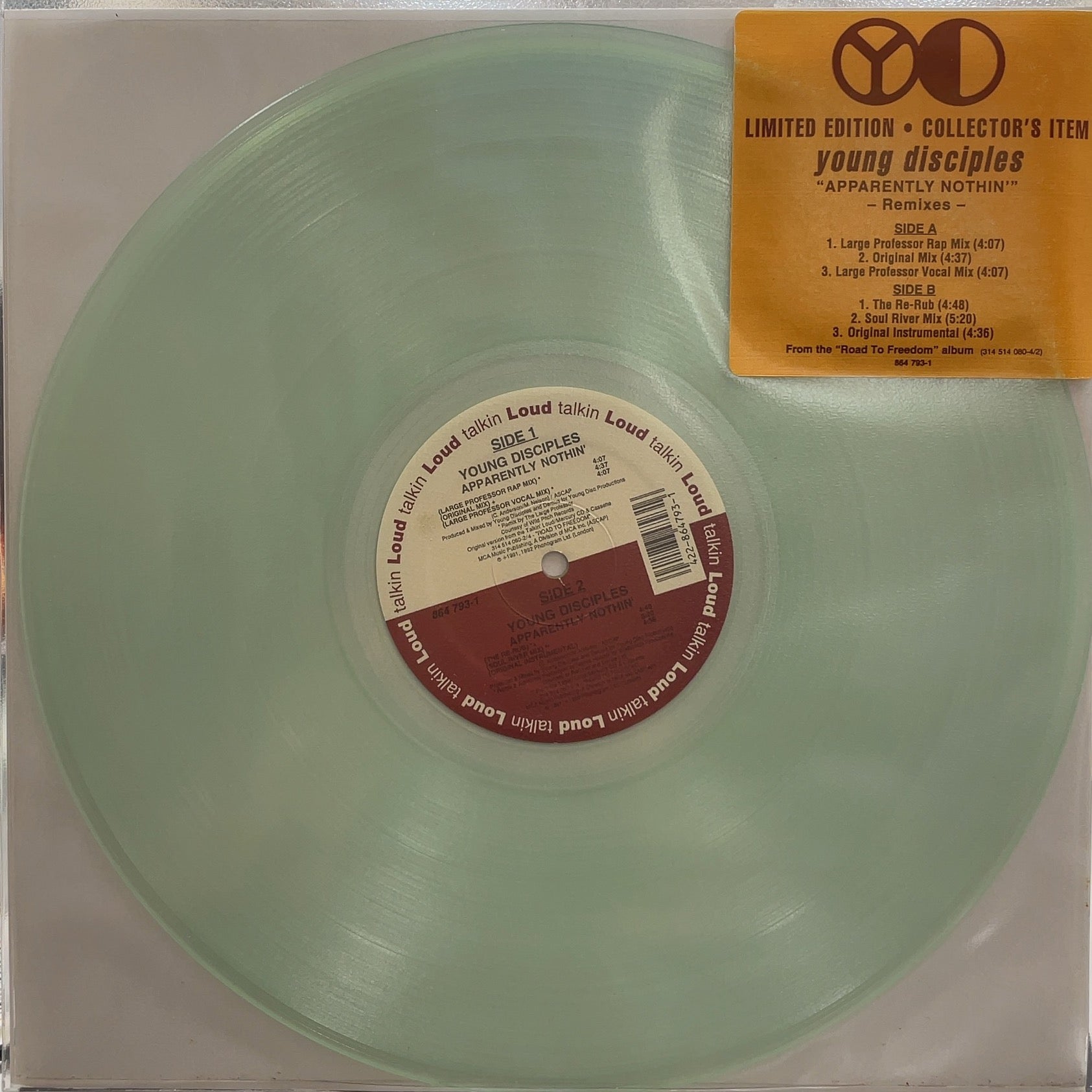 Young Disciples ヤング ディサイプル アナログ LP YOUNG DISCIPLES / APPARENTLY NOTHIN' remix – TICRO MARKET