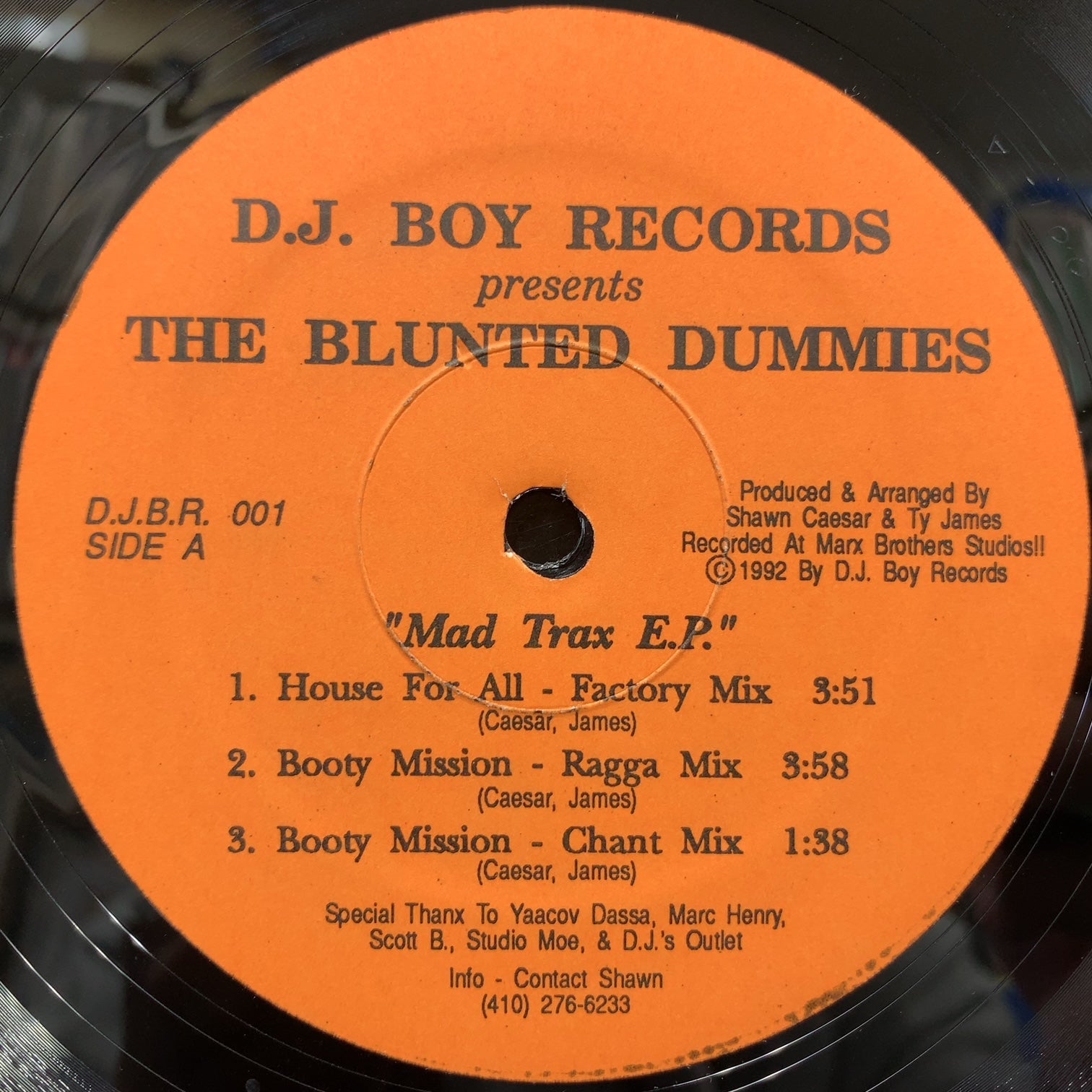 BLUNTED DUMMIES / Mad Trax E.P. (D.J.B.R. 001) 12inch – TICRO MARKET