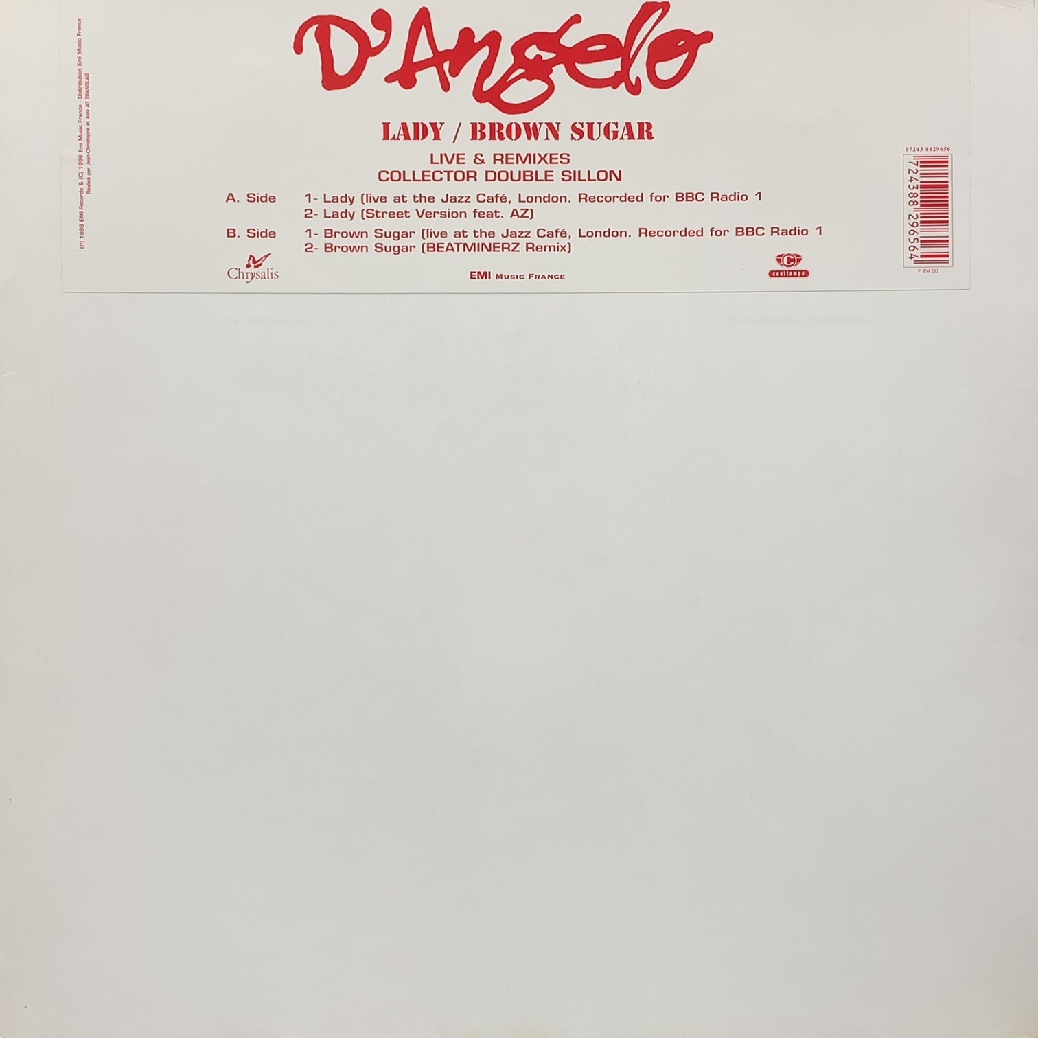 D'ANGELO Live At The Jazz Cafe レコード 希少 - 洋楽