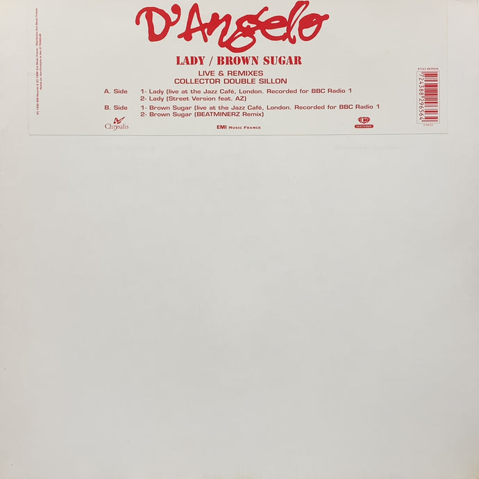 D'Angelo /Lady、Brown Sugar【Live&Remixes】 D'ANGELO / Lady／Brown Sugar (882 956-6, 12inch) – TICRO MARKET