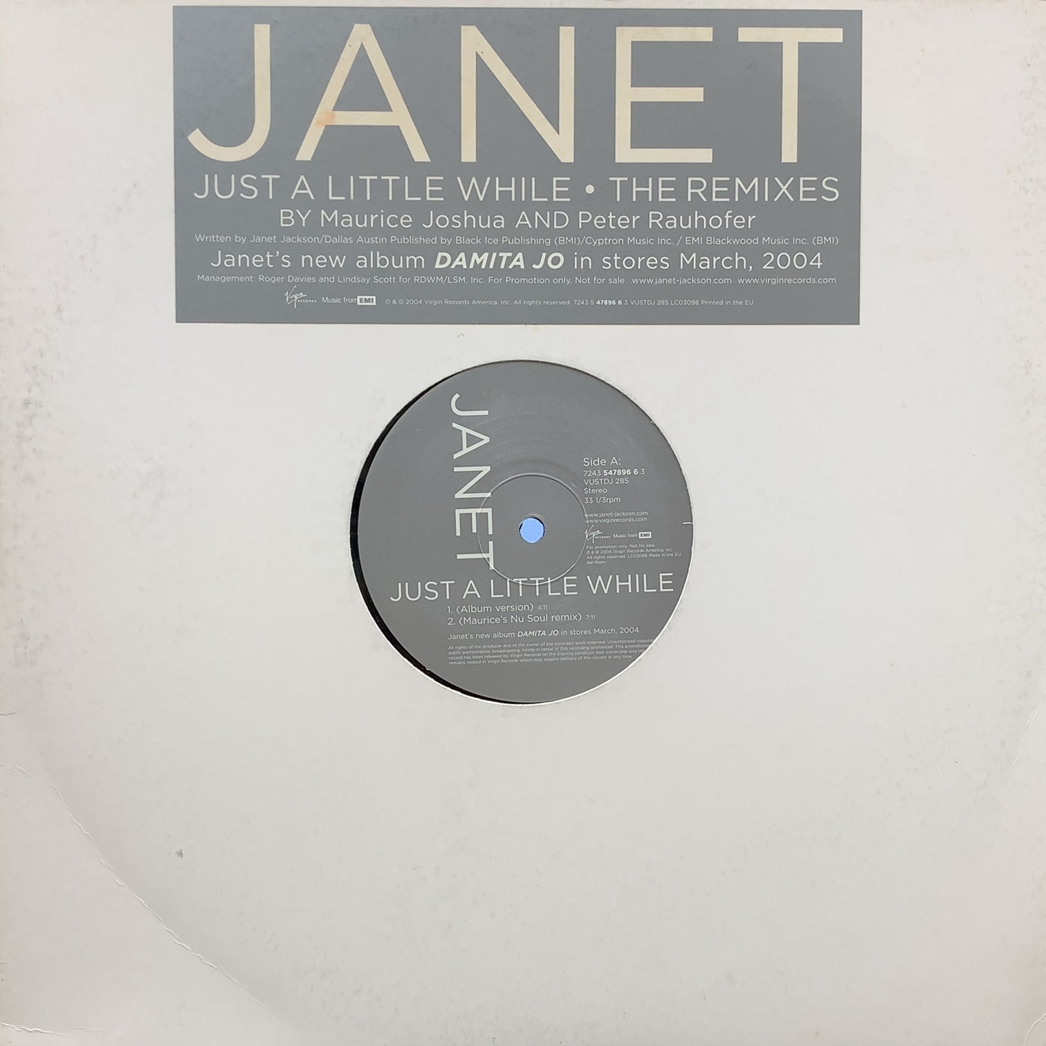 Janet Jackson - Damita Jo アナログレコード LP | nate-hospital.com