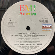 DAVID BOWIE - PAT METHENY GROUP / This Is Not America (Theme From The Original Motion Picture, The Falcon And The Snowman) 12EA 190, 12inch