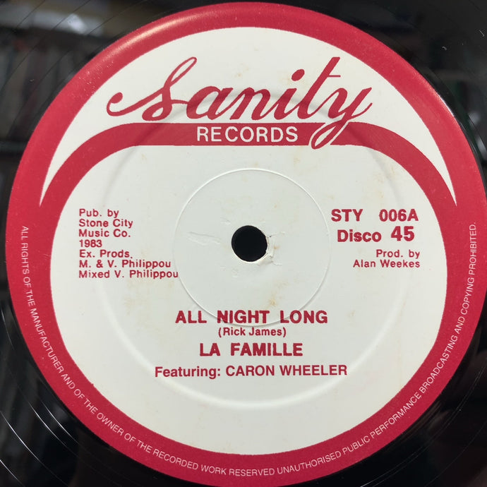 LA FAMILLE / All Night Long (STY 006, 12inch)