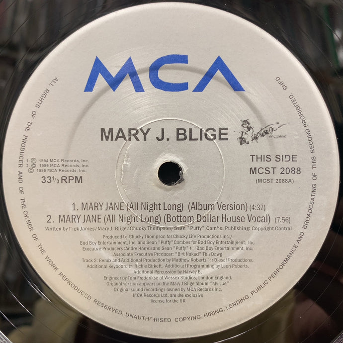 MARY J BLIGE / Mary Jane (All Night Long) MCST 2088, 12inch
