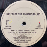 LORDS OF THE UNDERGROUND / Check It (ED 5634, 12inch) Reissue