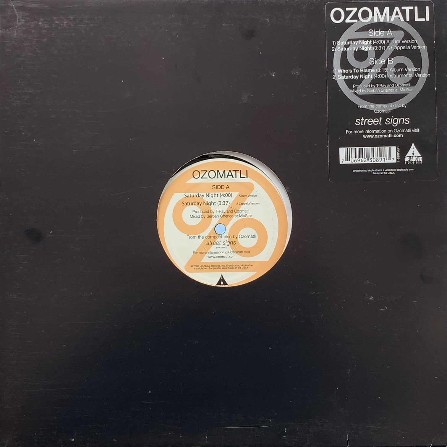 OZOMATLI / Saturday Night / Who's To Blame (UPA 3089-1, 12inch