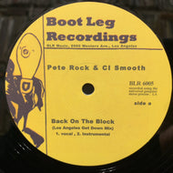 PETE ROCK - THES ONE / Back On The Block (Los Angeles Get Down Mix) / Rhymin' With The Bonz (BLR 6005, 12inch) Reissue