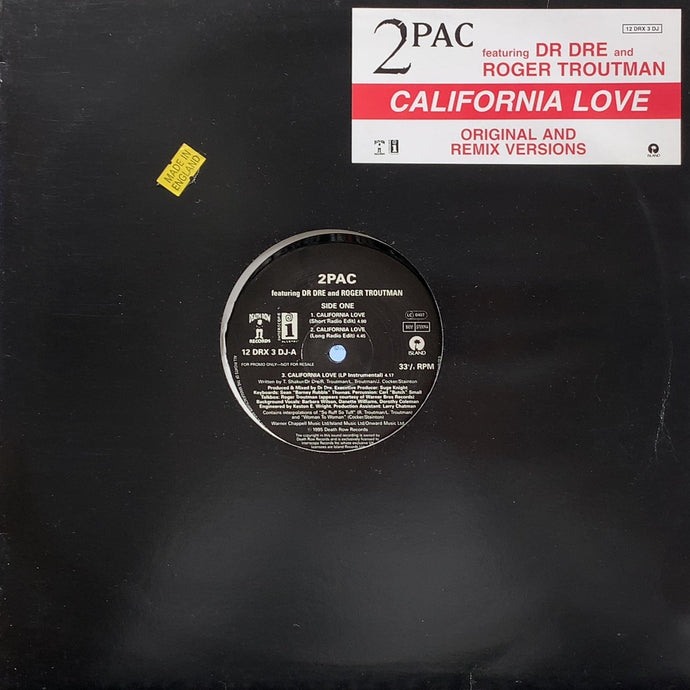 2PAC / CALIFORNIA LOVE (reissue)